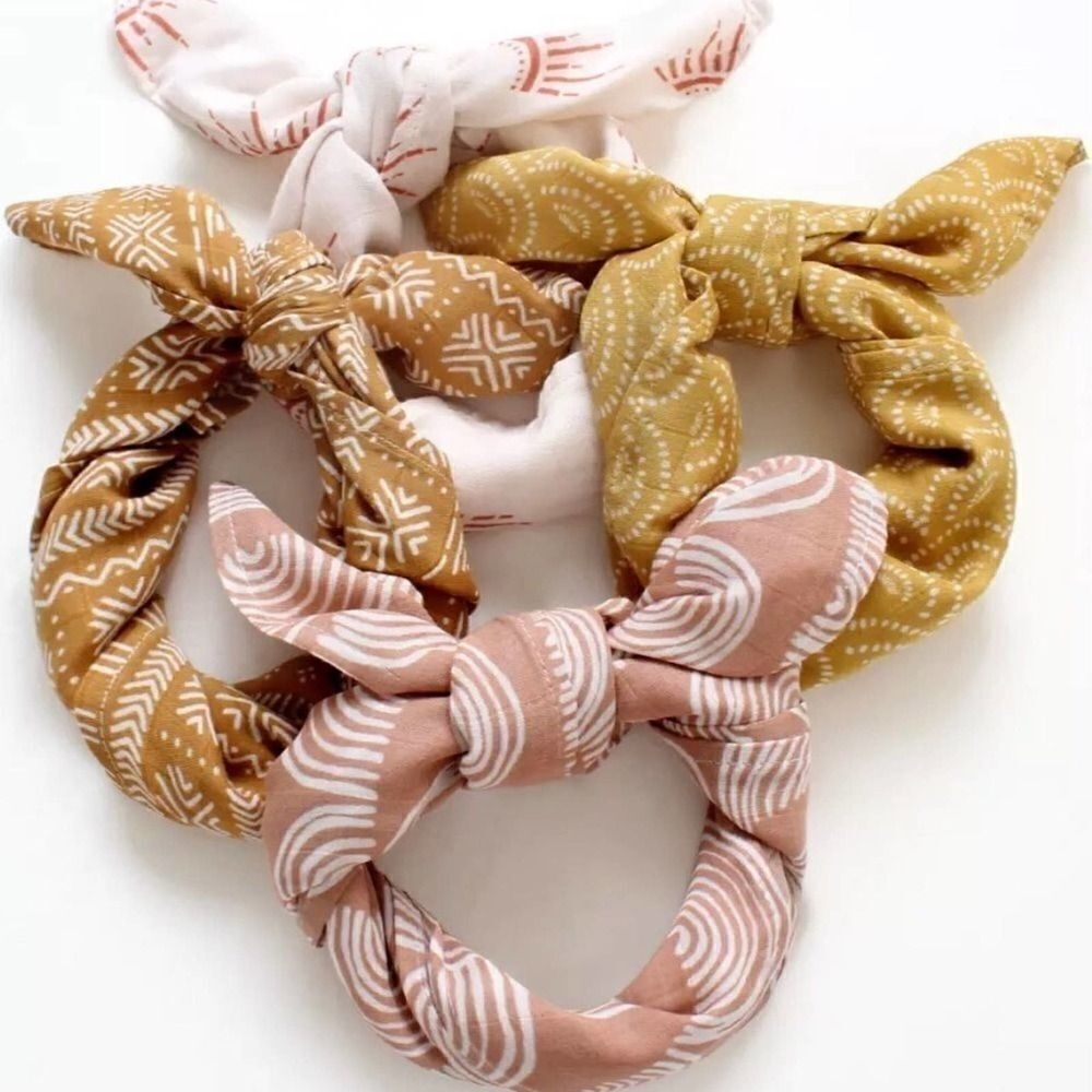 3 New 0-36 months Muslin bamboo cotton baby bandana bib solid rust 3/$18 - Picture 2 of 3